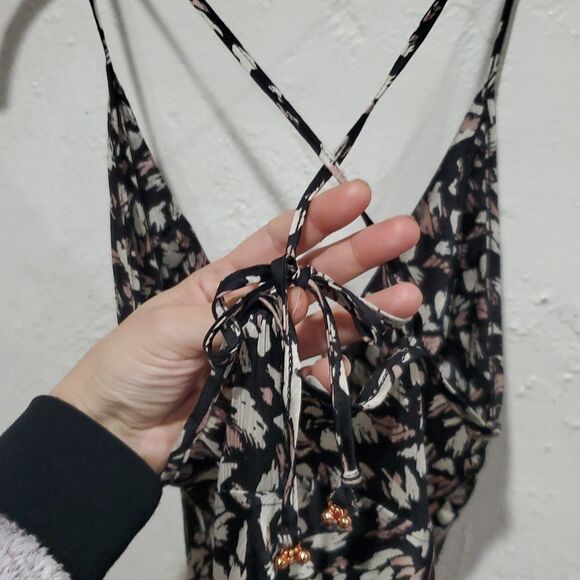 Free People Hang on Halter Printed Slip Dress Size M - Picture 5 of 11
